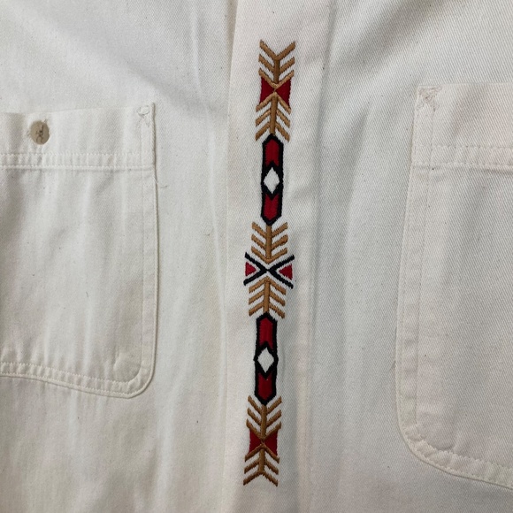Vintage Mid-West Garment CO Canada XXL Western Embroidered Shirt Cotton - Picture 2 of 12